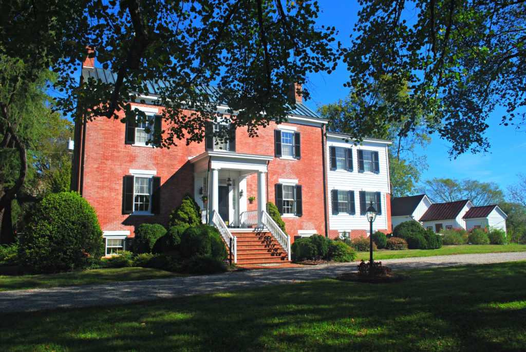 A photo of historic all brick colonial home